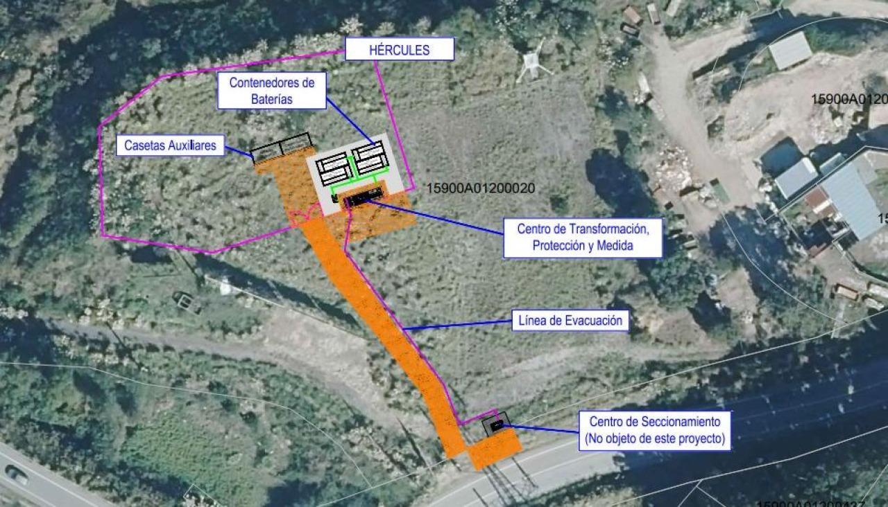 Plano con las instalaciones del proyecto Hércules