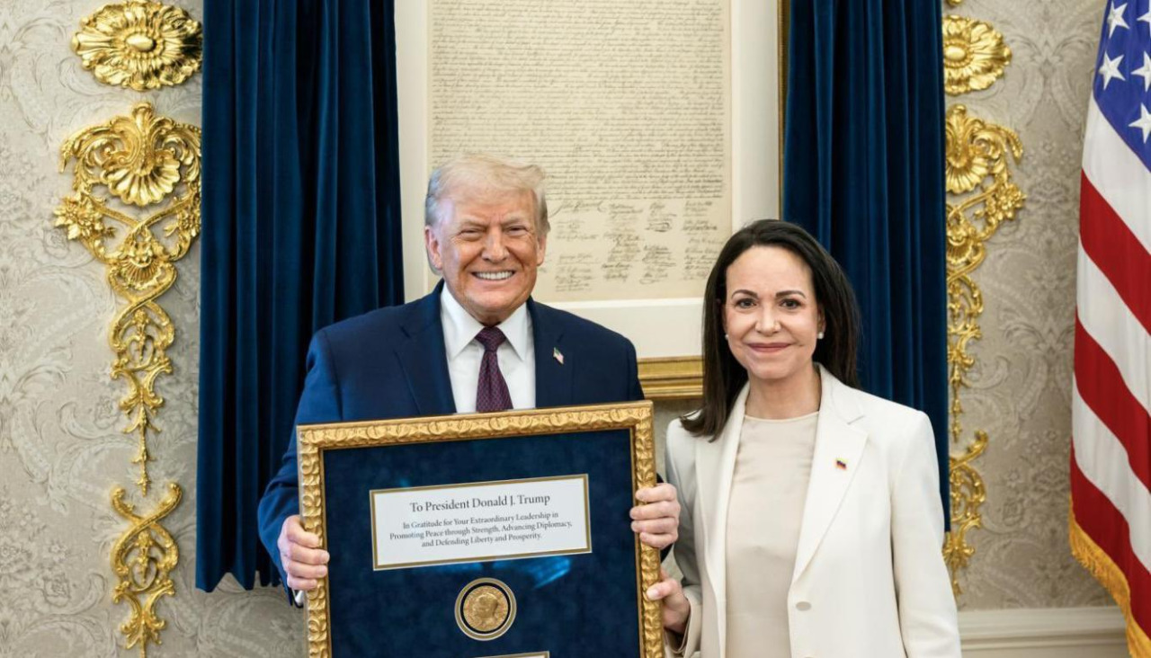 María Corina Machado y Donald Trump