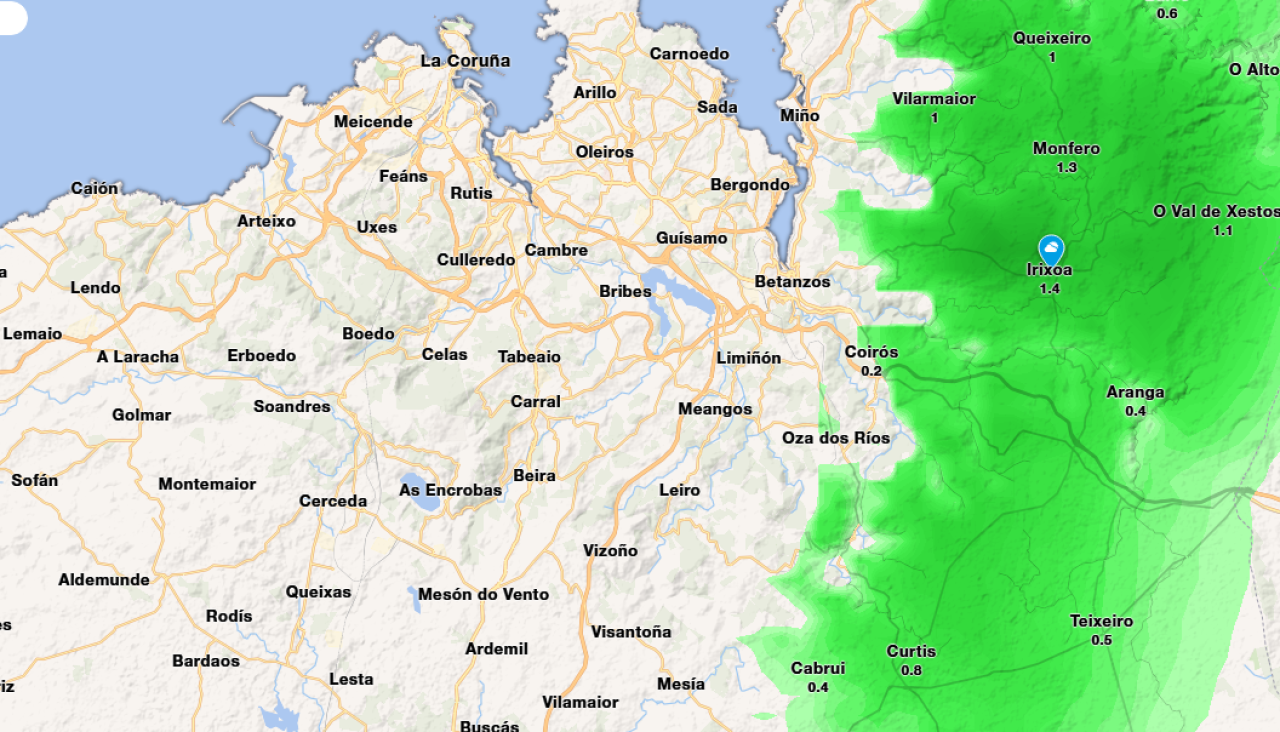 Las cotas de nieve durante la noche del viernes al sábado