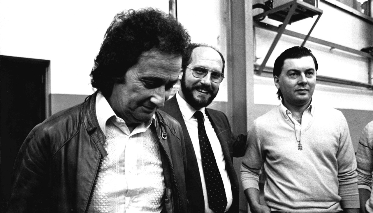 Visita de Pucho Boedo a El Ideal Gallego en 1982