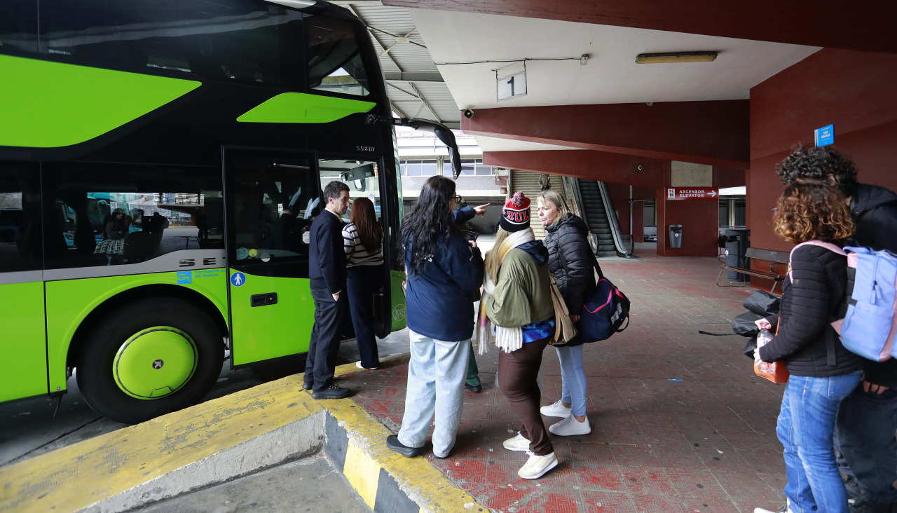 Absoluta normalidad en la estación de autobuses de A Coruña