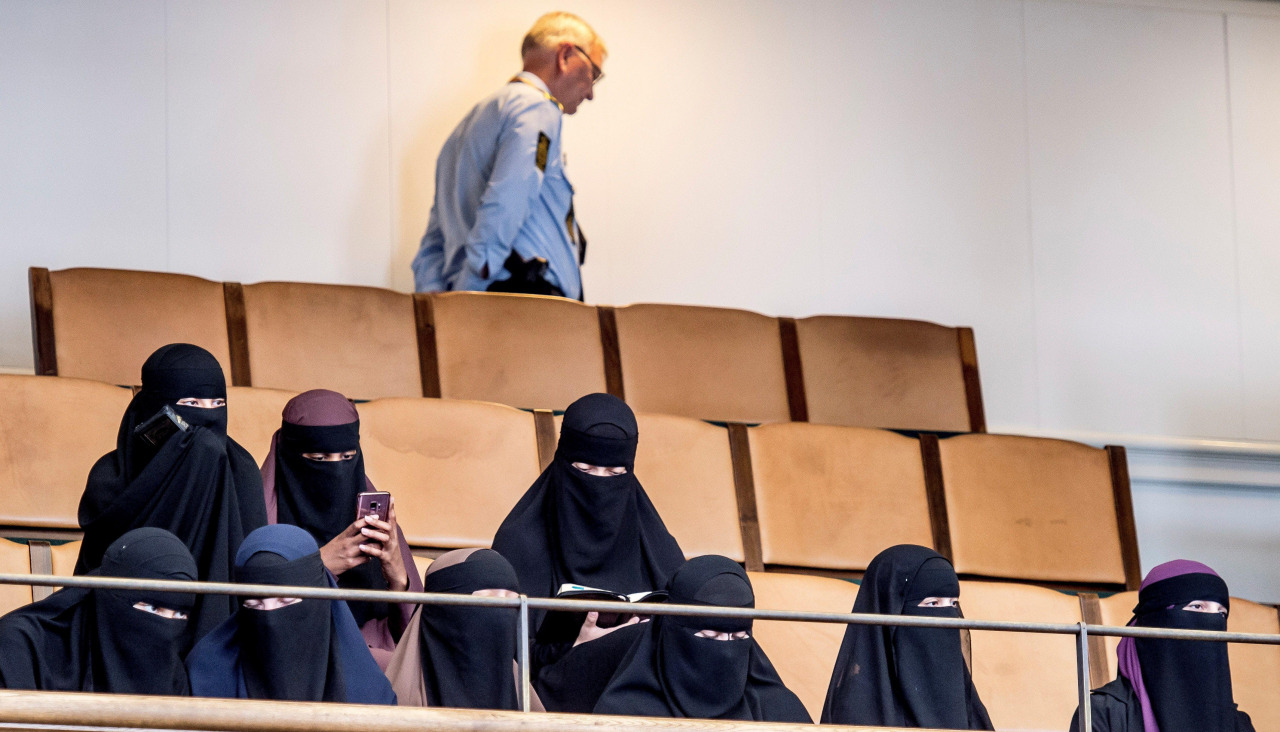 Un grupo de mujeres con burka, en Dinamarca