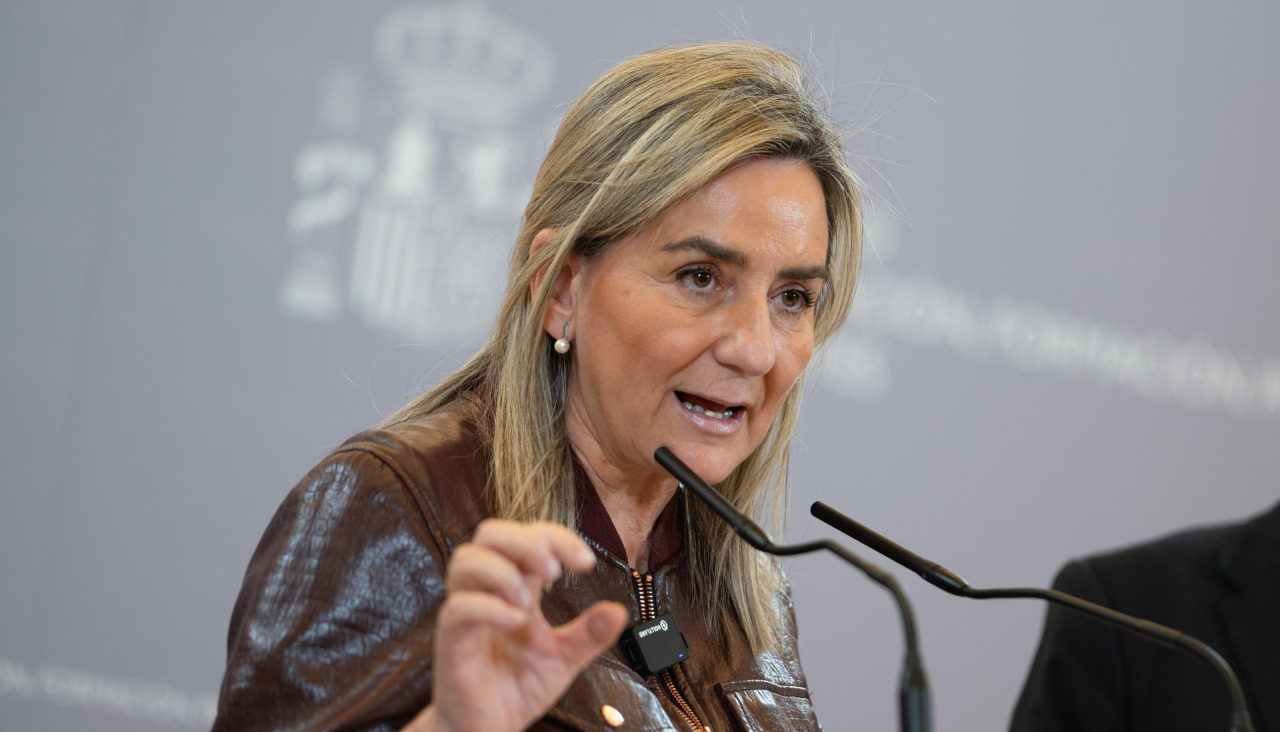 La ministra de Educación, Milagros Tolón, durante su rueda de prensa de este viernes