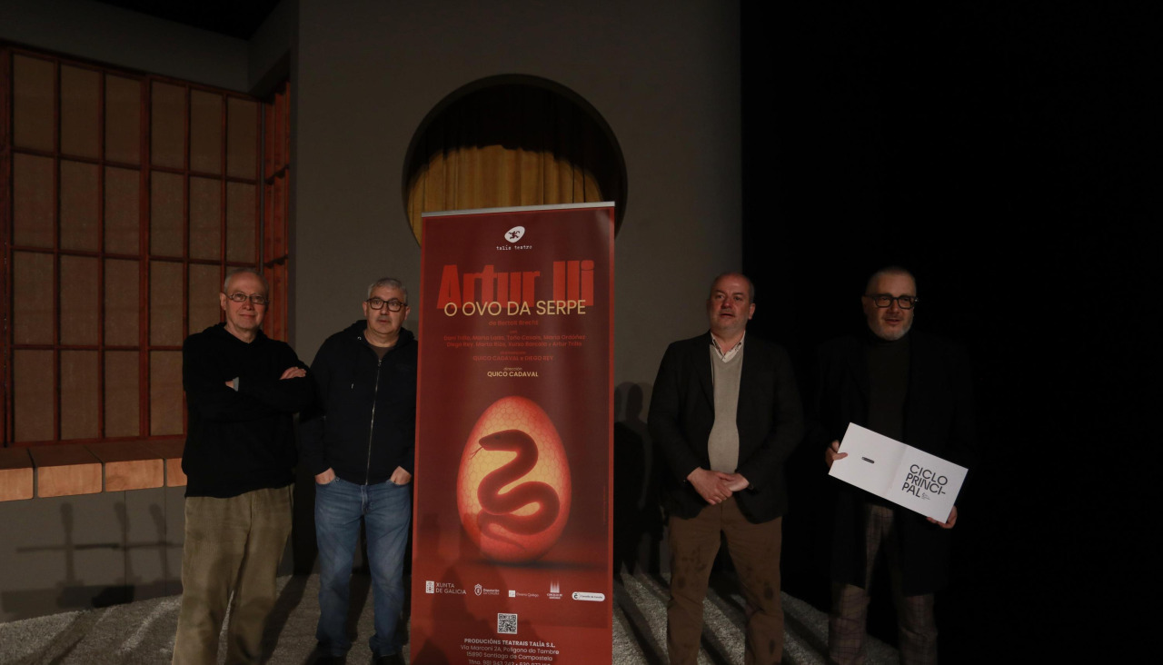 Quico Cadaval, Artur Trillo, Gonzalo Castro e Paulo Rodríguez, director do Rosalía