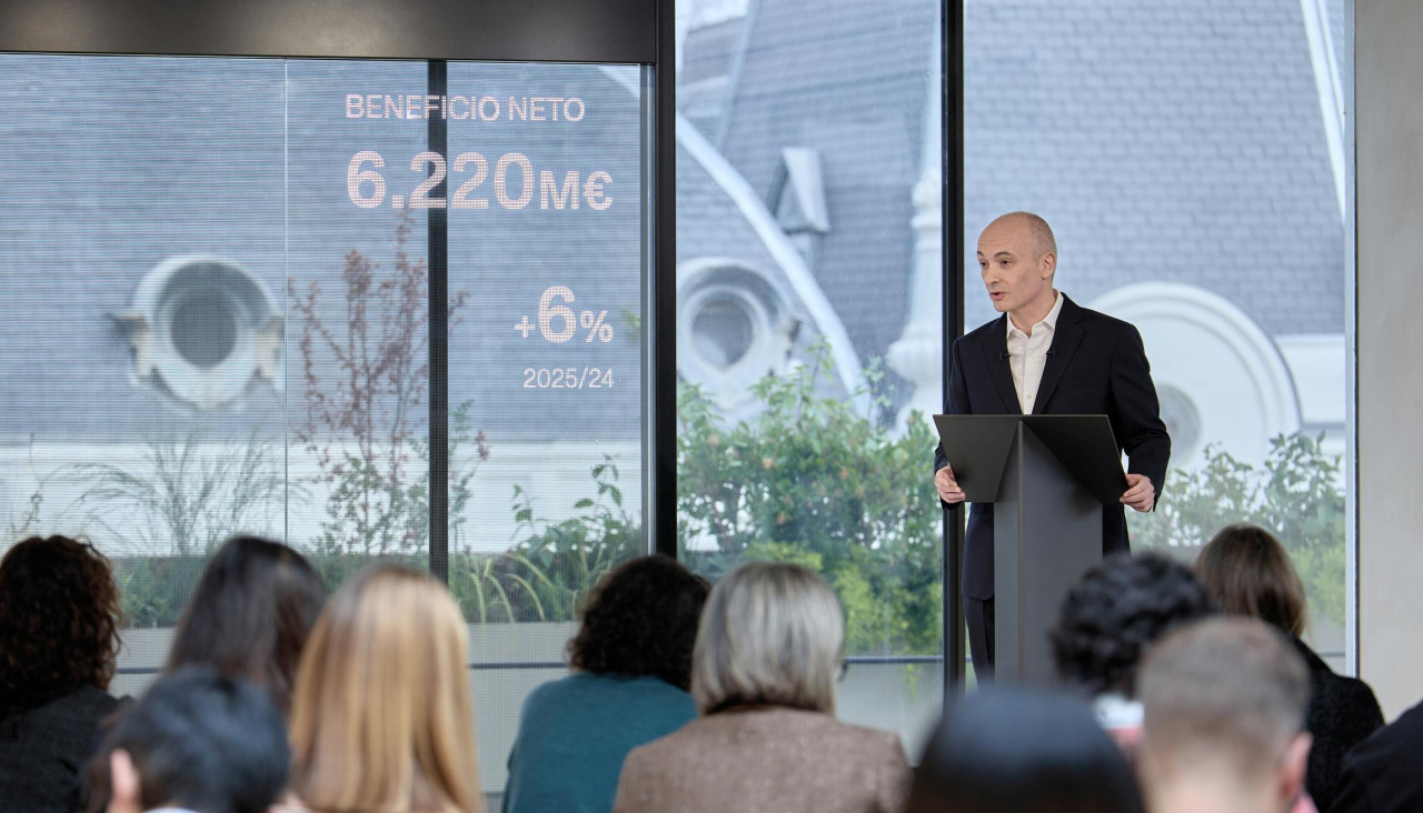 Óscar García Maceiras, durante la presentación de resultados de 2025 este miércoles
