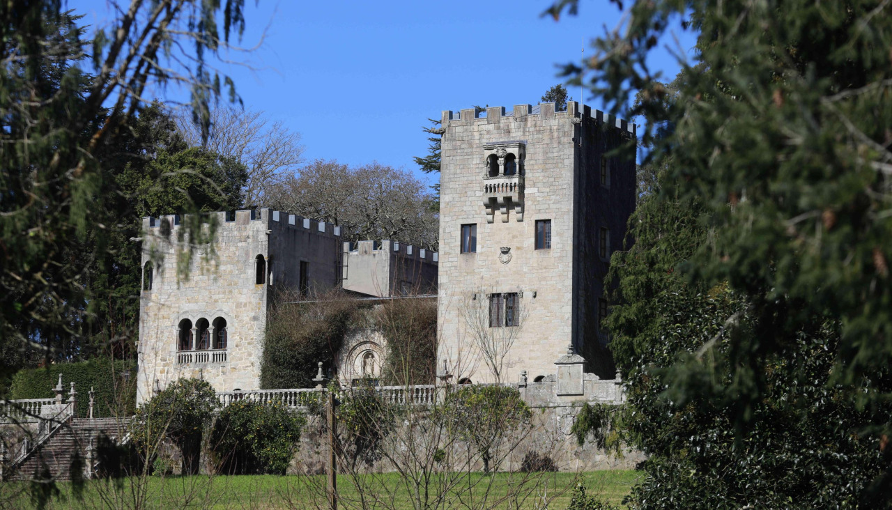 Vista do pazo de Meirás no municipio coruñés de Sada o pasado 12 de marzo