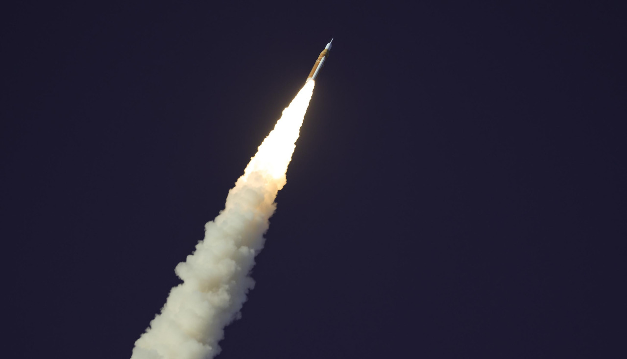 La nave Artemis II, en el momento de su lanzamiento