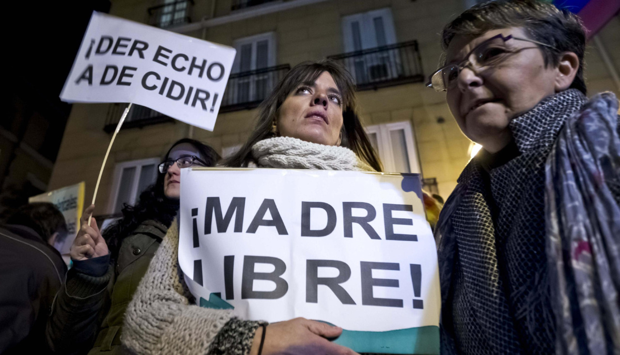 Concentración en Madrid a favor del aborto