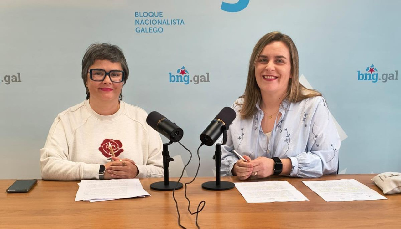 Vanessa Rey y Amelia Sánchez, dos de las ediles del BNG de Betanzos