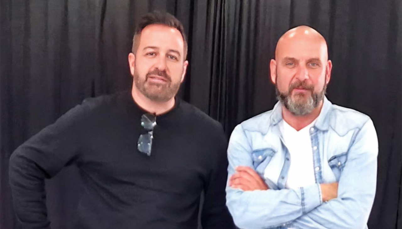 Alberto Dopico y Pablo Álvarez, en uno de sus ensayos