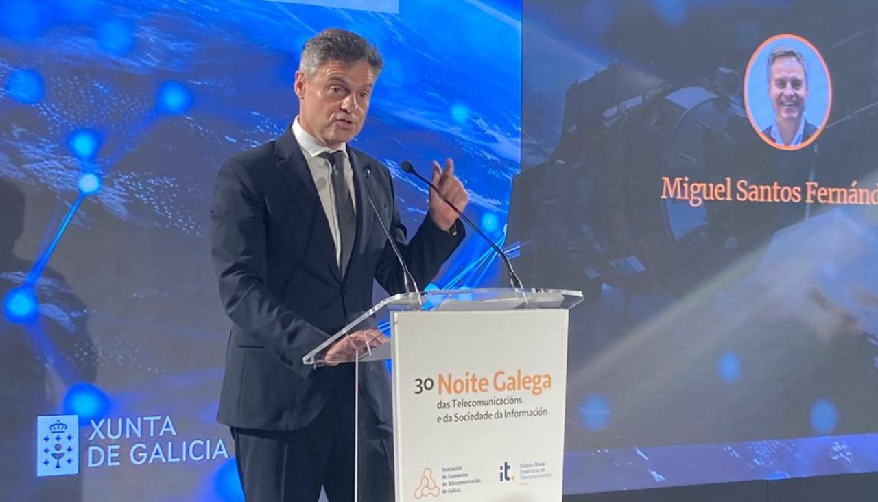 Miguel Santos, durante la celebración de la gala