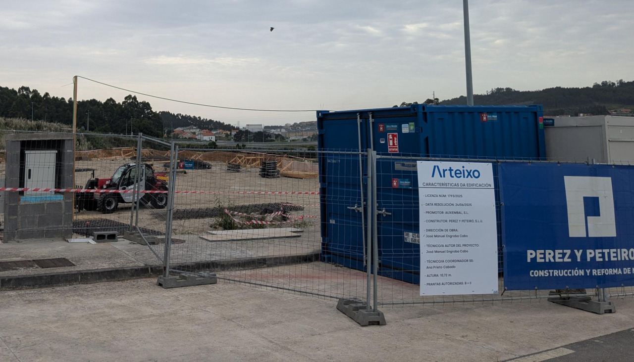 Obras en la parcela de Auxiembal en el polígono de Morás