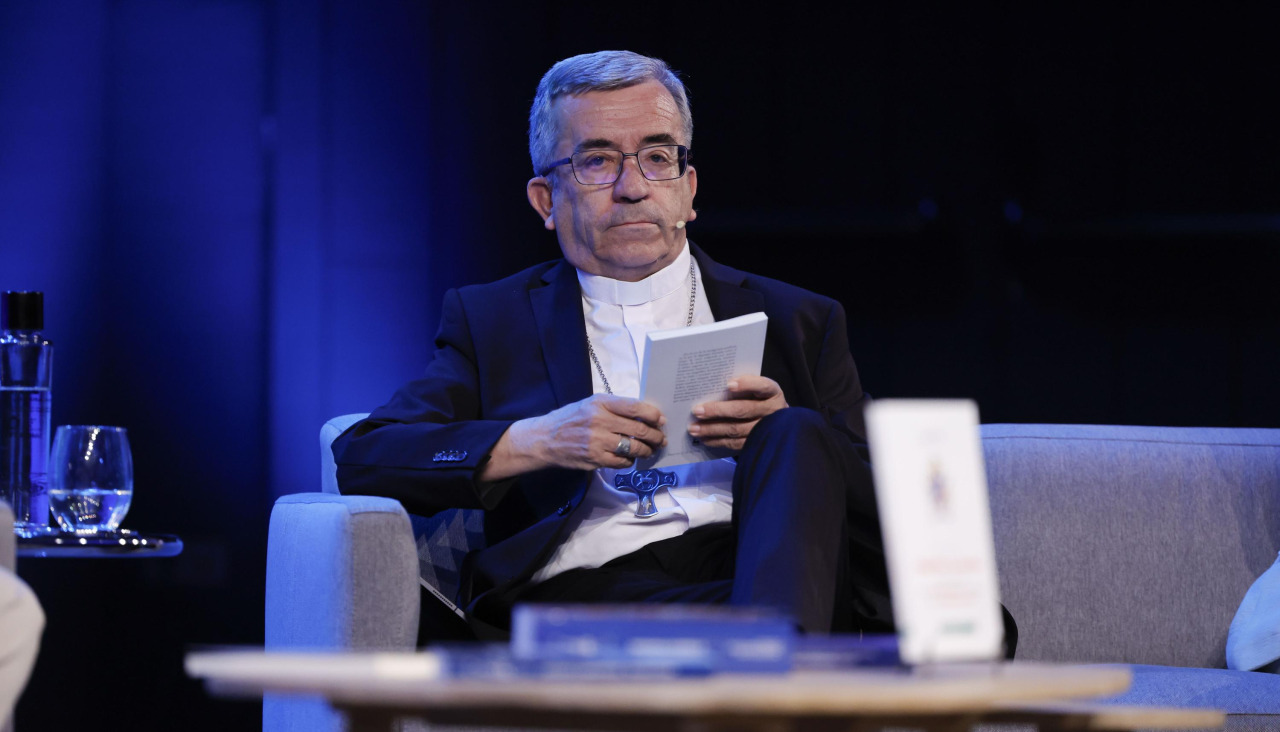 Argüello, este luns, durante la presentación de la encíclica papal