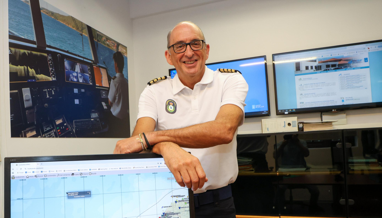 El jefe del servicio de Protección de los Recursos de Gardacostas de Galicia, Alfonso Pérez