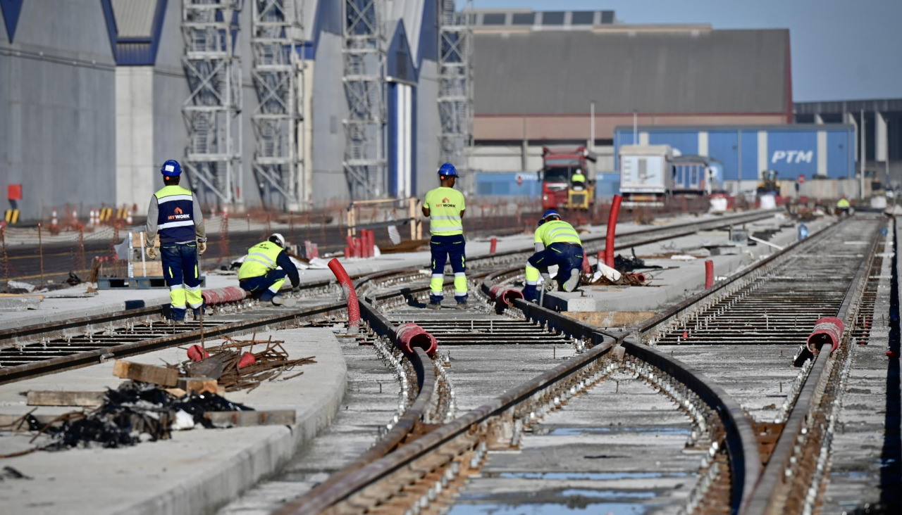 Obras de la red ferroviaria del Puerto Exterior de Langosteira