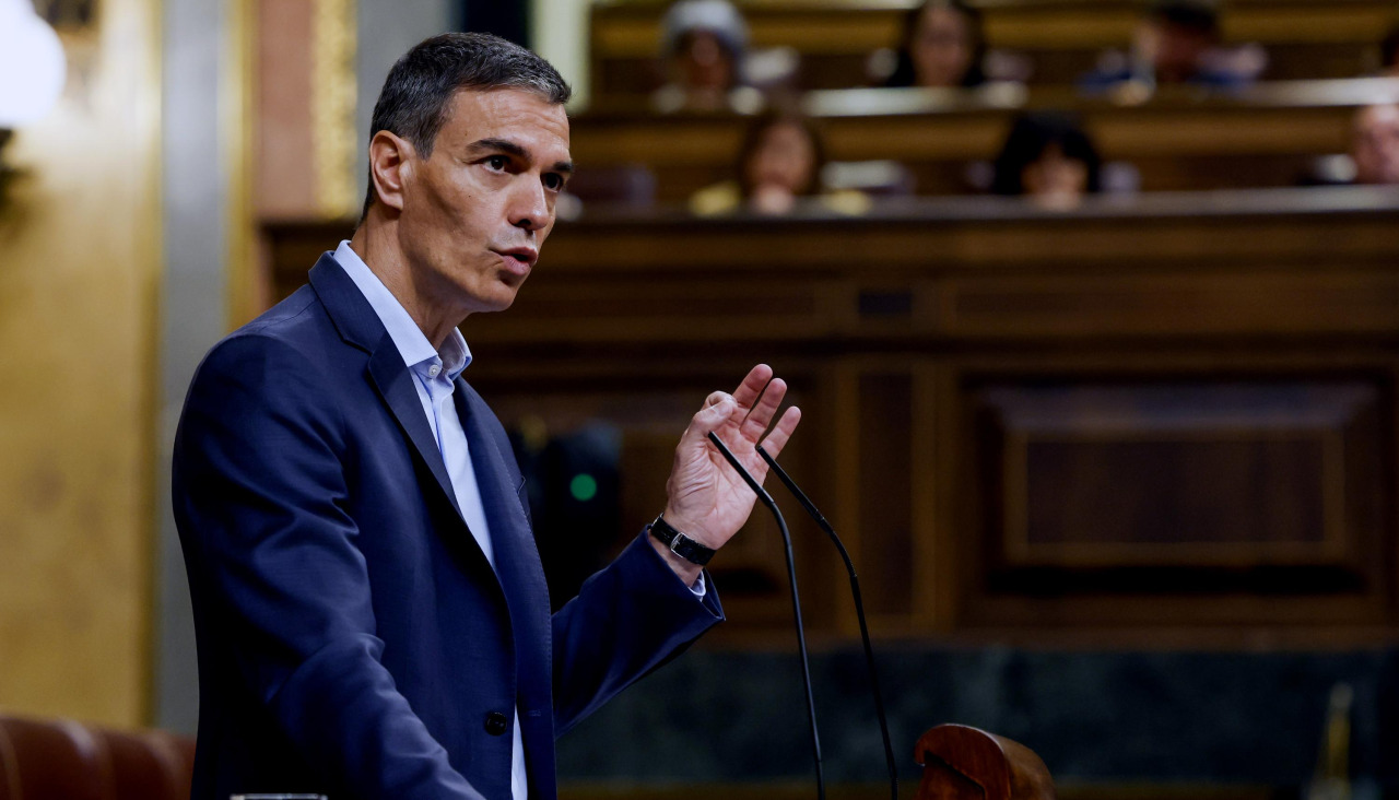 Pedro Sánchez en la sesión de control del Congreso
