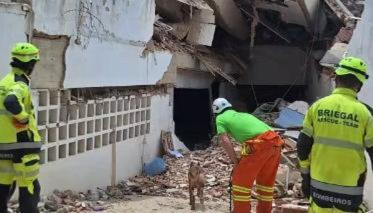 Los equipos de emergencias de Briegal, durante su trabajo en Venezuela