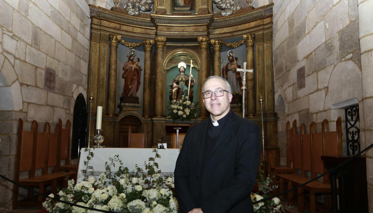 Ricardo Vázquez, en la iglesia de Santiago