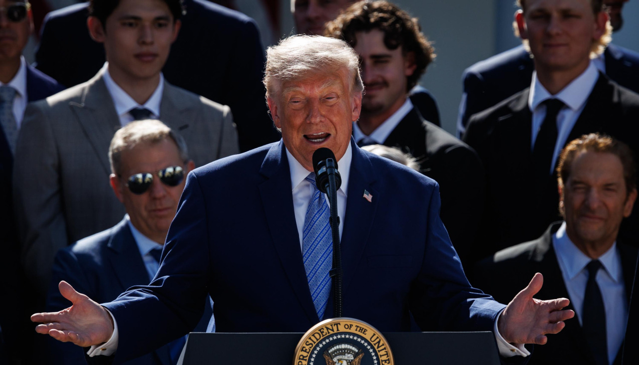 El presidente de Estados Unidos, Donald Trump, durante una rueda de prensa este viernes en la Casa Blanca