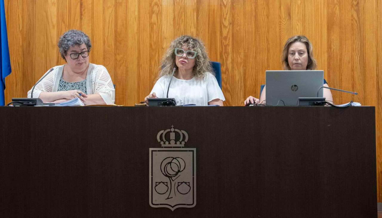 La alcaldesa, durante un pleno