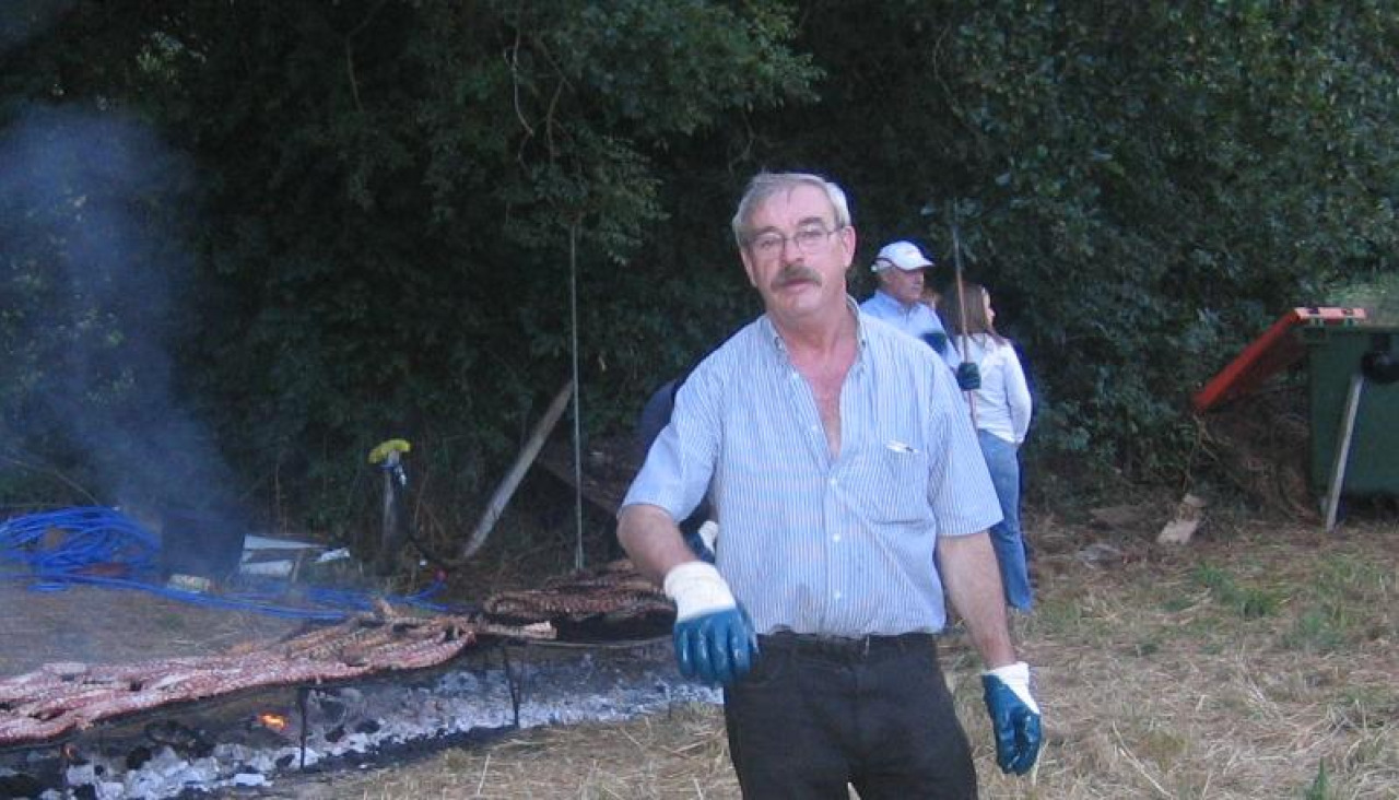 Toniño do Carabel, durante unas fiestas de Sarandós