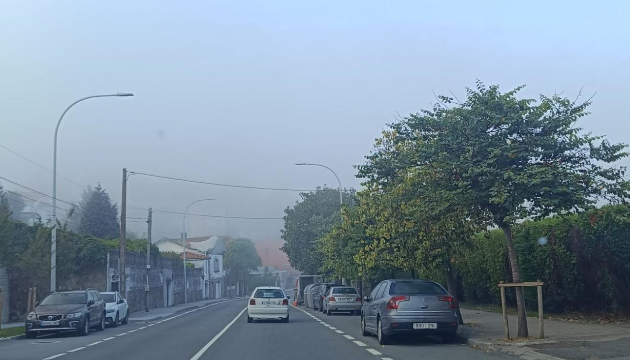 Niebla matinal en el área de A Coruña