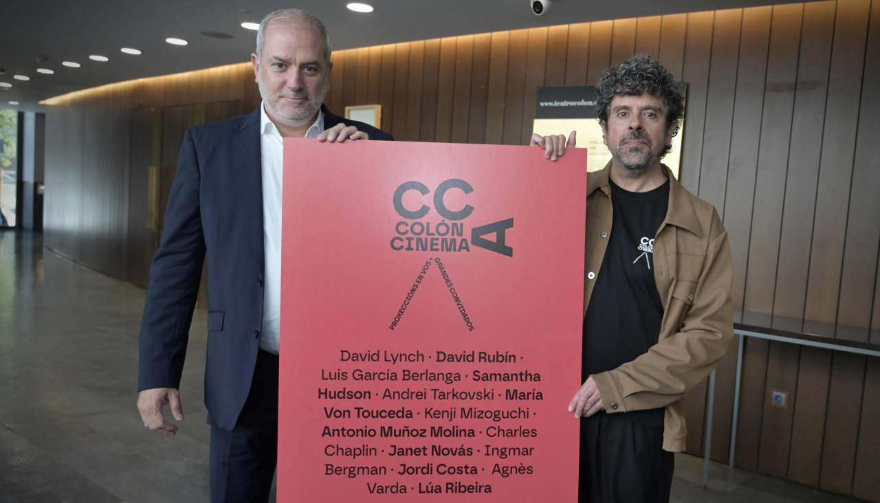 Gonzalo Castro y Javier Trigales, en la presentación de 'Colón Cinema'