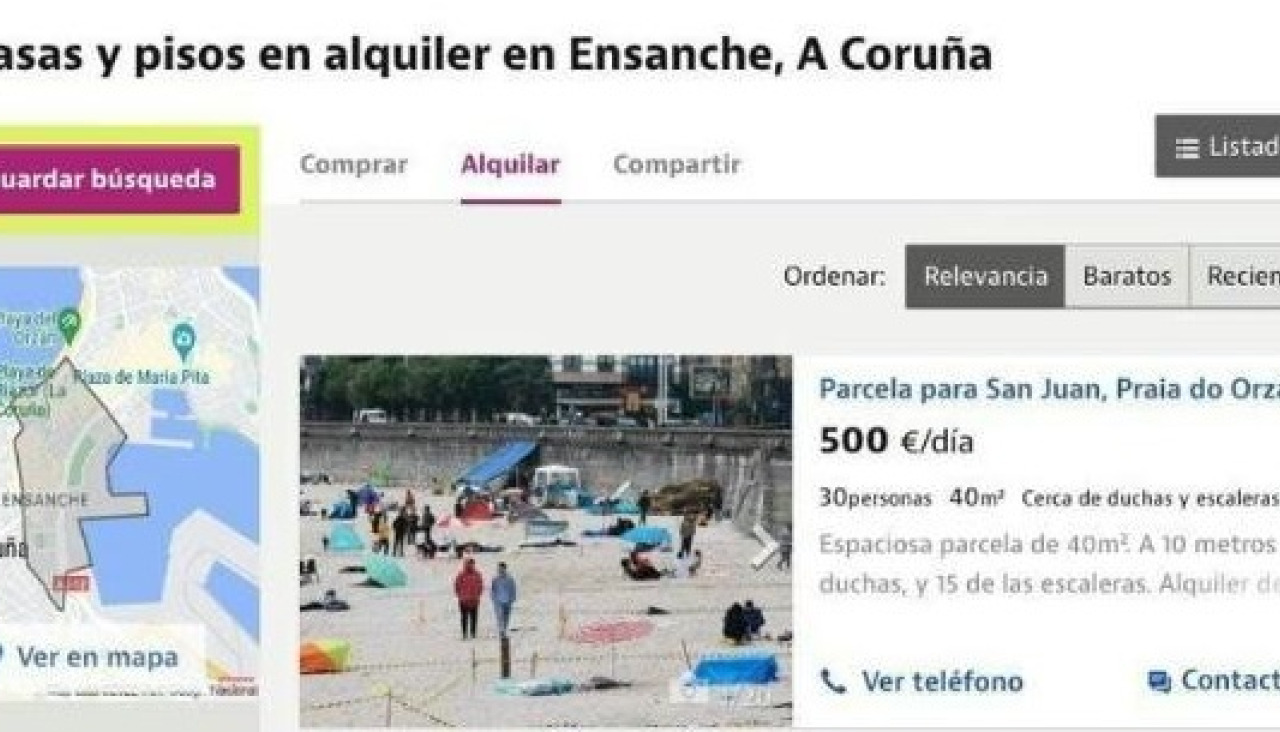 Oferta parcelaria Idealista San Juan
