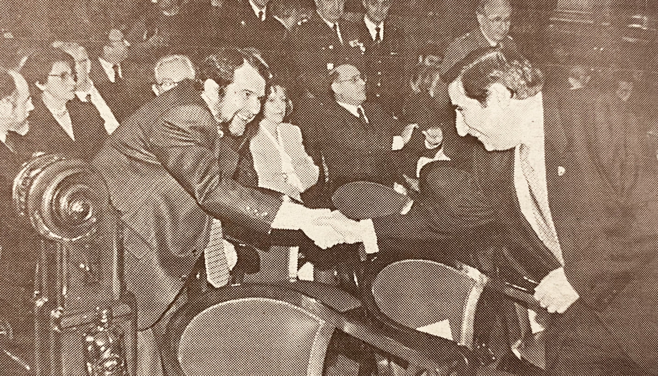 Abel Caballero saluda a Lendoiro 1997