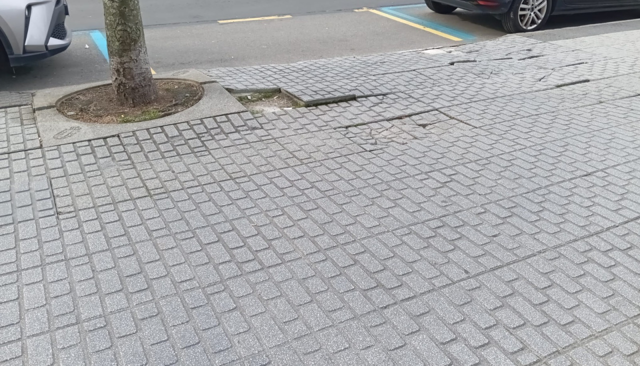 Mal estado de las aceras de la calle Caballeros (1)