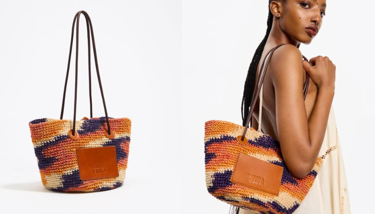 Bolso de fibras naturales de Bimba y Lola 