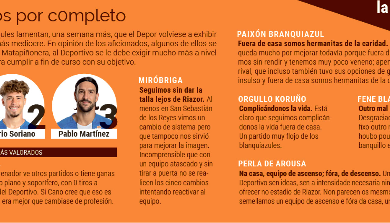La opiniu00f3n de las peu00f1as