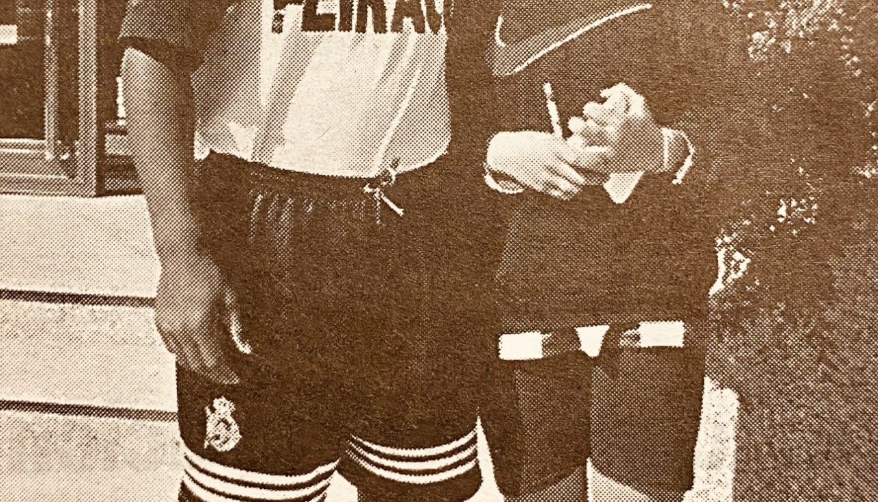 Flavio Conceicu0327ao y una fan 1998