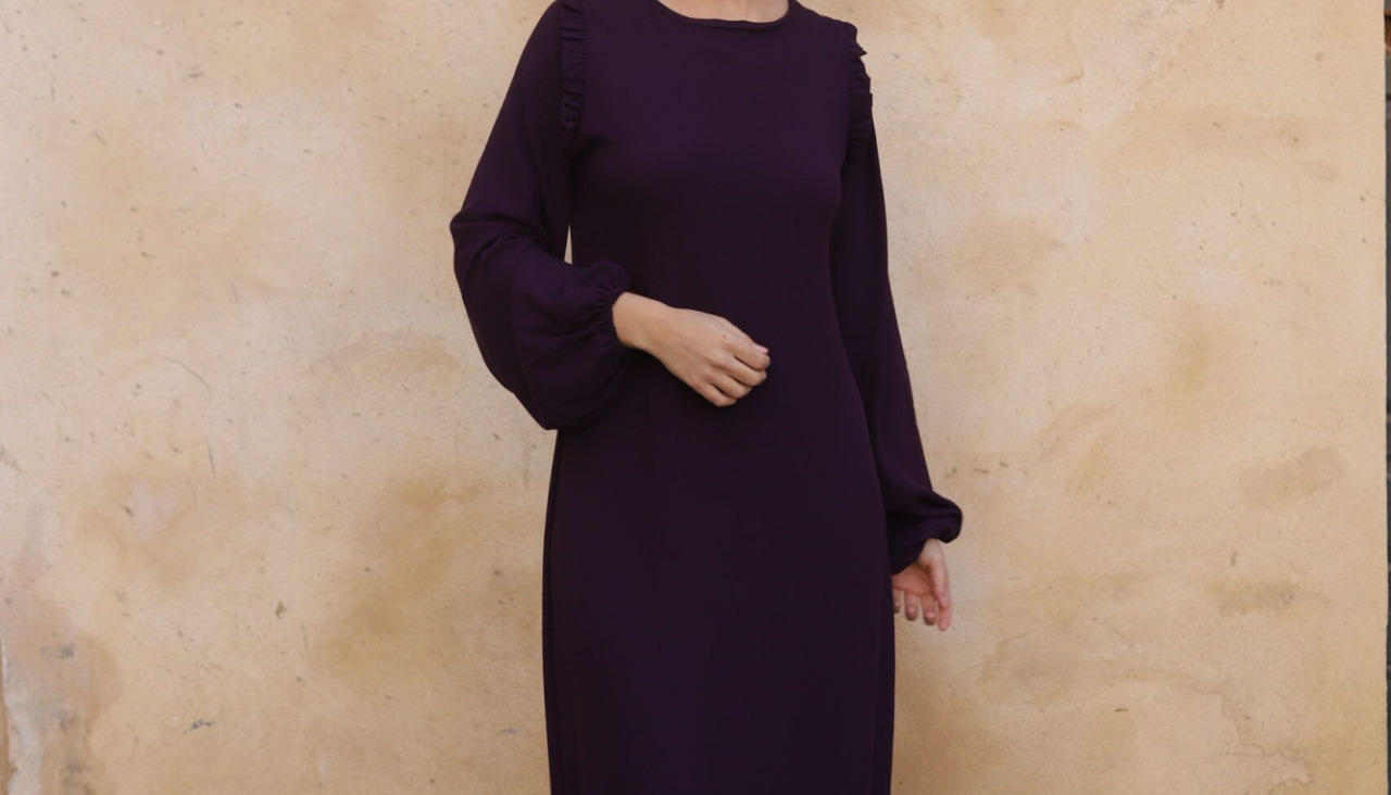 Vestido en color berenjena