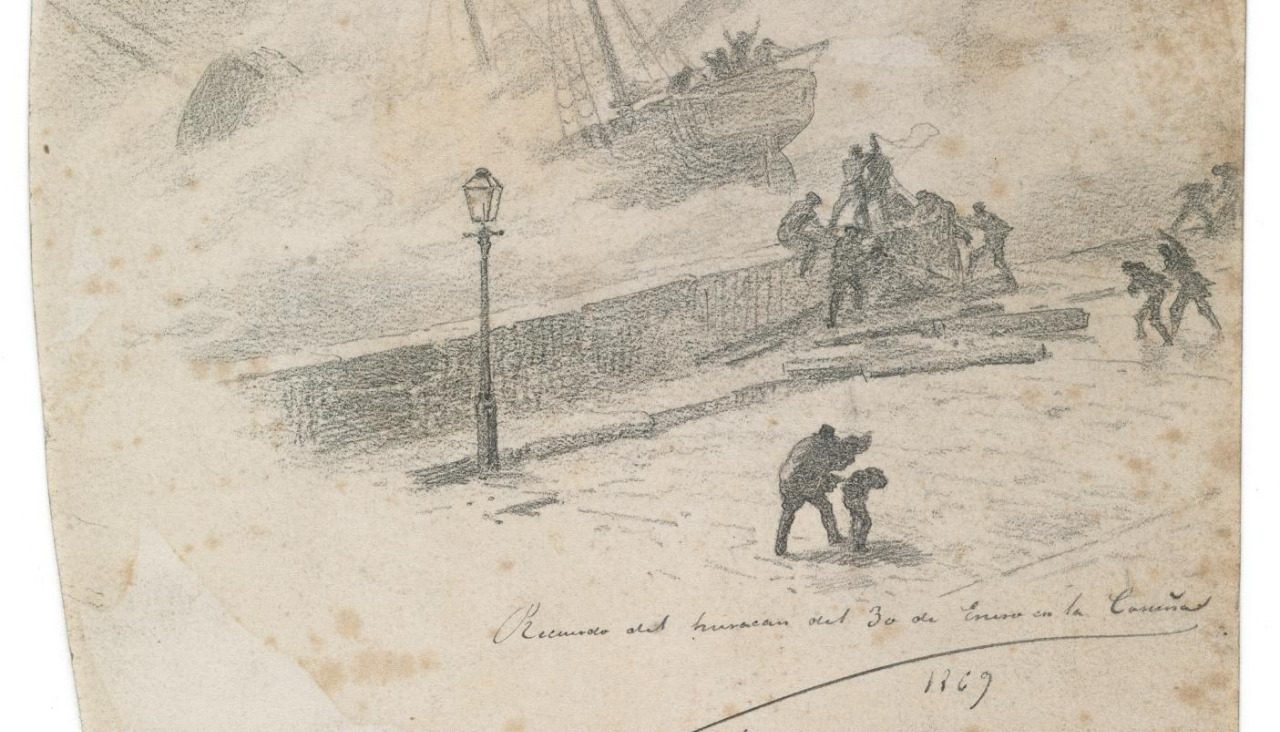 Ricardo balaca recuerdo del huracan coruna 1869 @ museo del prado