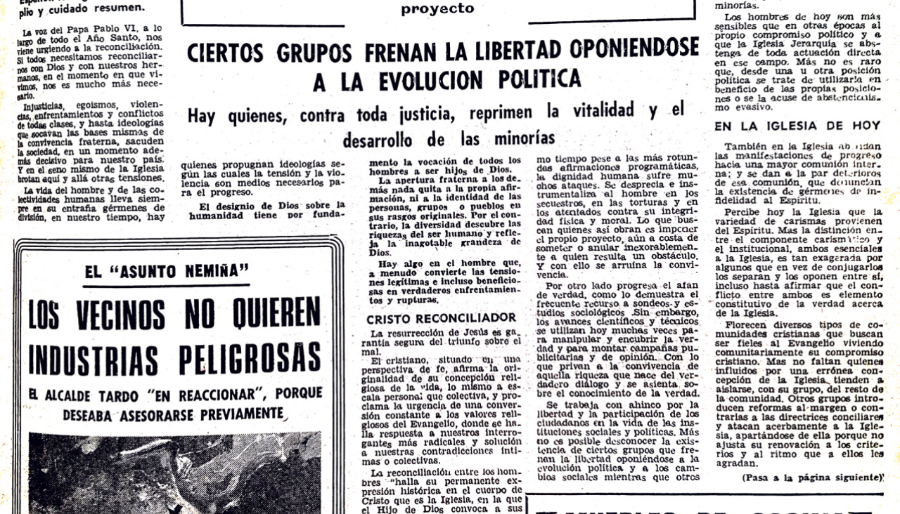 Portada 20 abril 1975
