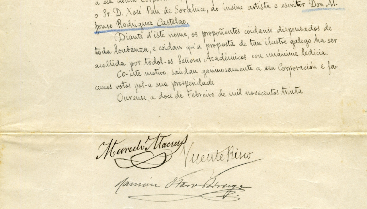 RAG Prosposta de Castelao como acadu00e9mico