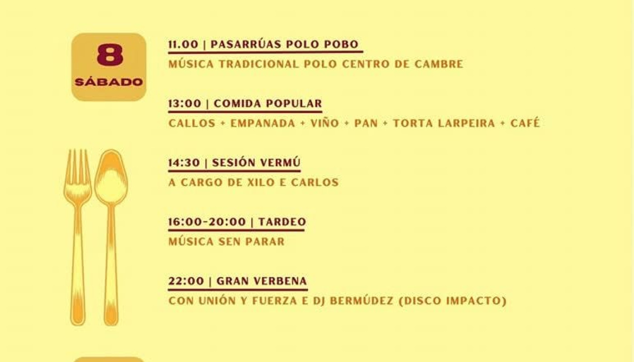 Cartel callos cambre