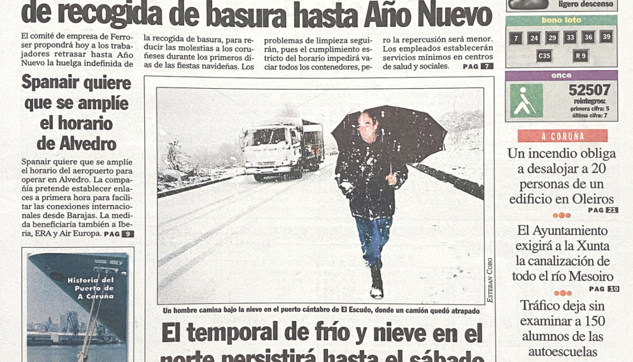 Portada 16 diciembre 1999