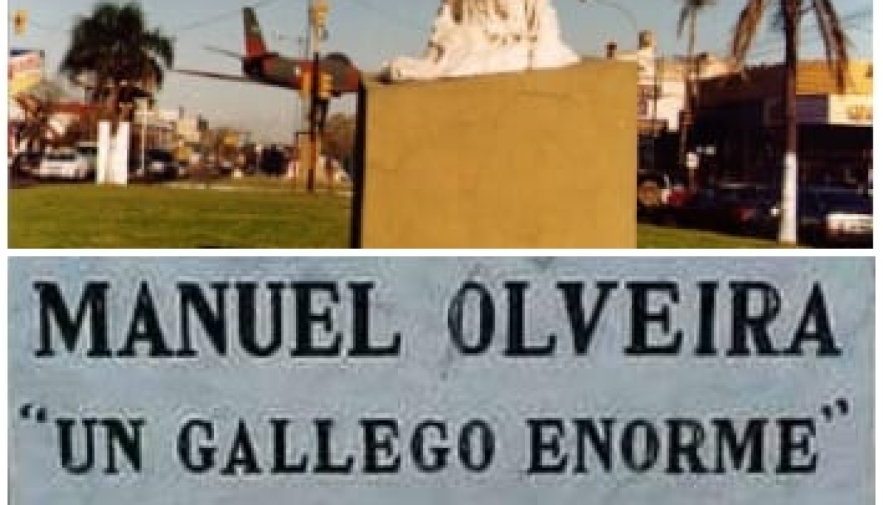 Manuel Olveira estatua en Lanu00fas @ Museo de las Malvinas e Islas del Atlu00e1ntico Sur