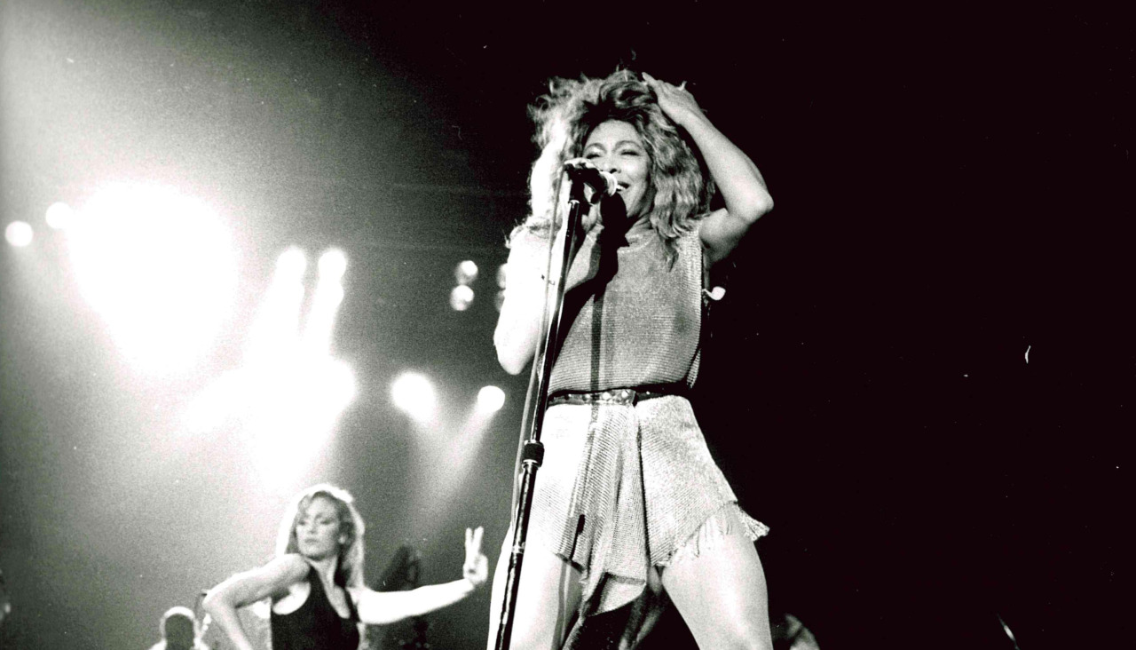 Tina Turner, durante uno de los dos conciertos en el Palacio de Riazor en 1990