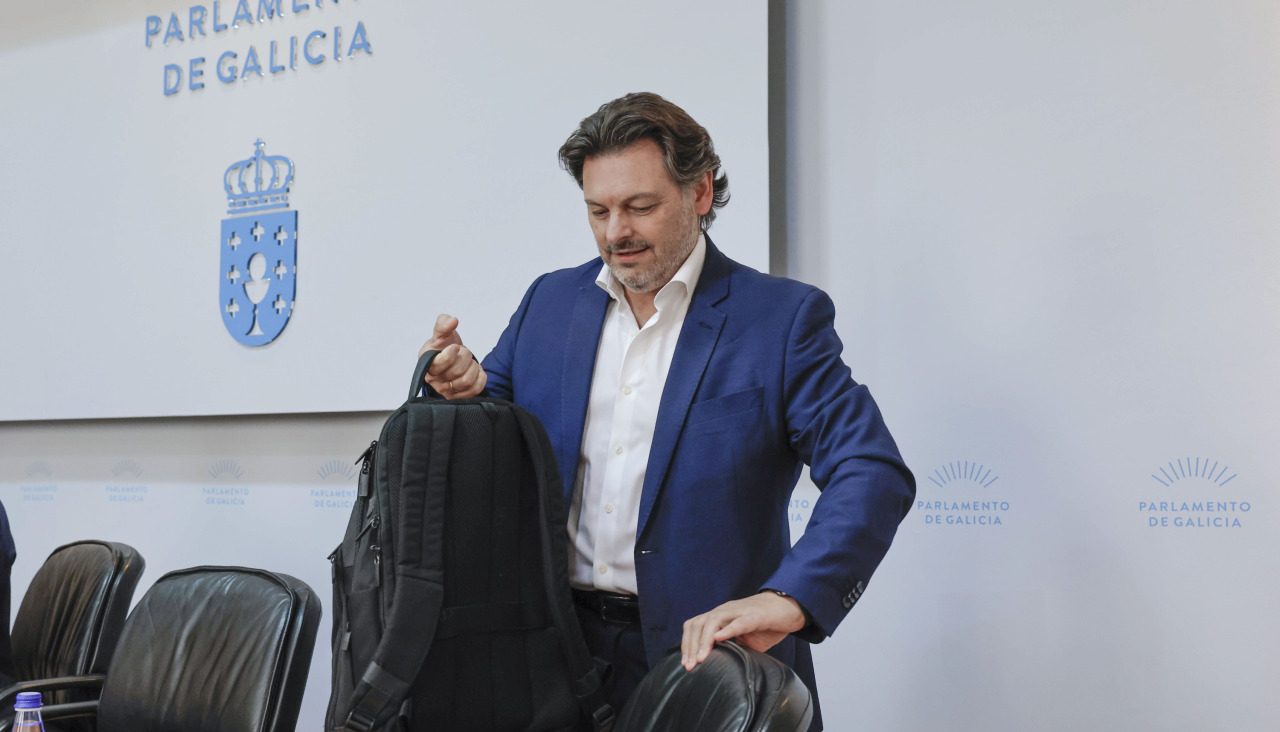 Miranda, este miércoles, en el Parlamento de Galicia