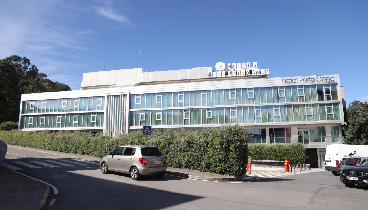 Vista del hotel Portocobo de Santa Cruz, en Oleiros