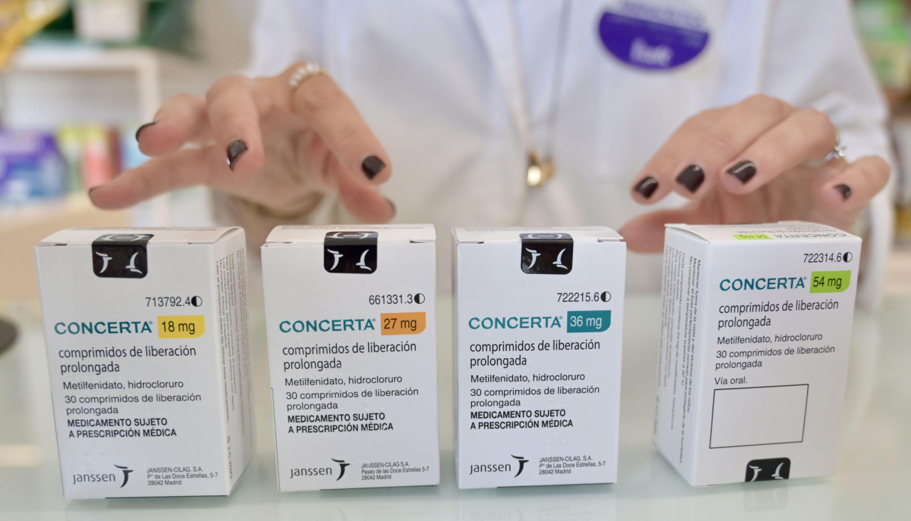 Varias cajas de la medicación para el TDAH de la marca Concerta, en la Farmacia Sáez de Linares Rivas