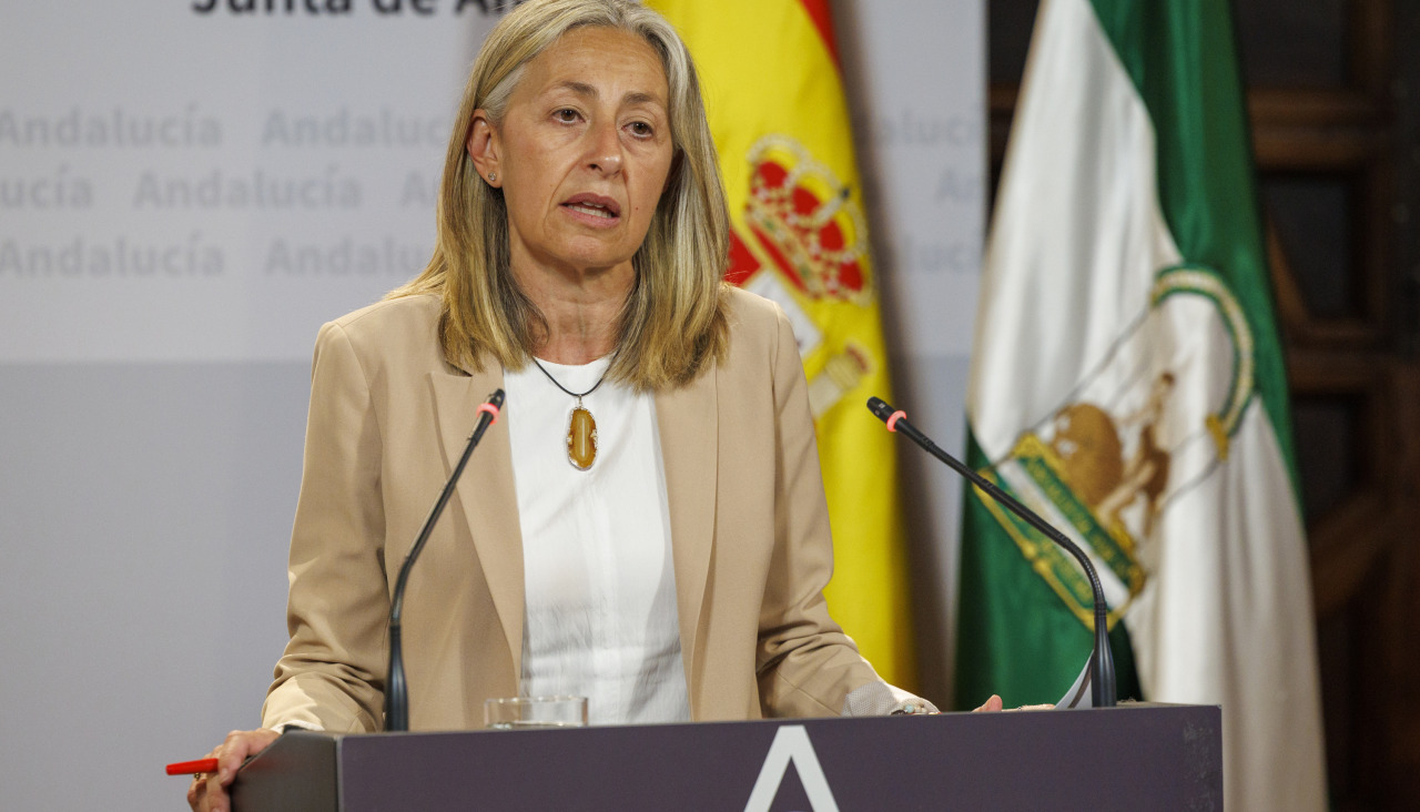 Rocío Hernández, durante una rueda de prensa