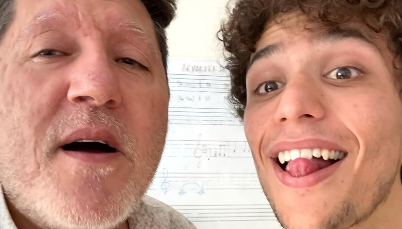 Pablo Carballido y Tinho en la Escuela Municipal de Música