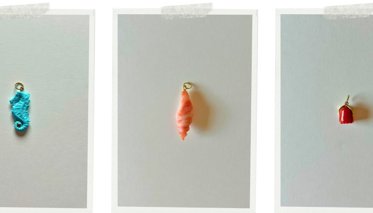 Cada colgante de Jirula es una pequeña escultura que celebra la vida bajo el agua