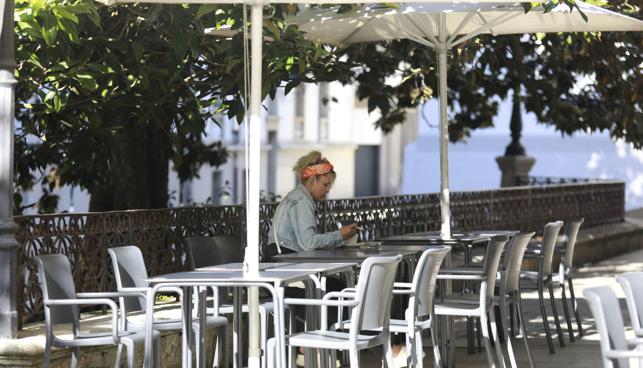 Una terraza en la Ciudad Vieja de A Coruña
