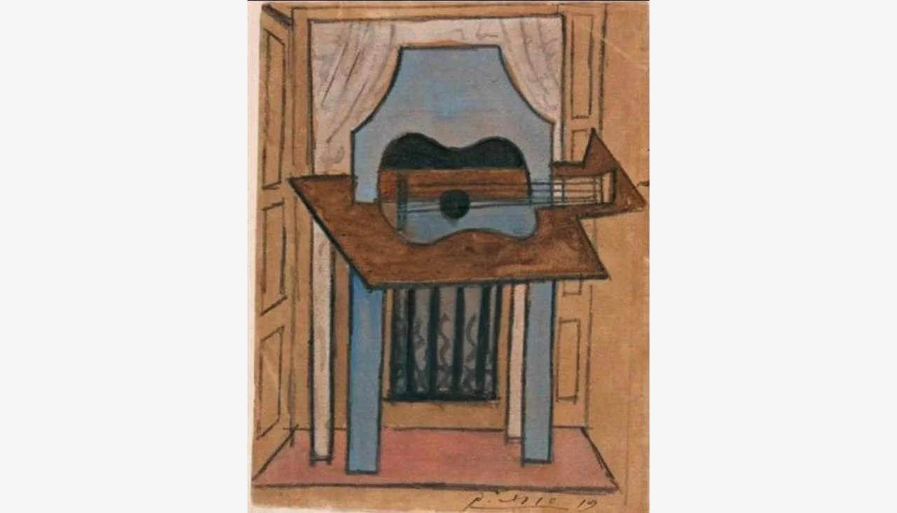 ‘Naturaleza muerta con guitarra”, de Pablo Ruiz Picasso