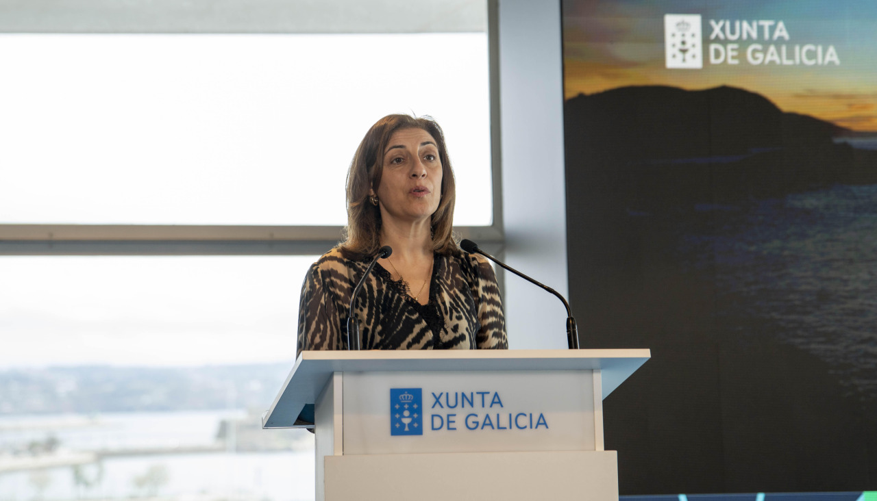 La conselleira Ángeles Vázquez en un acto en Palexco